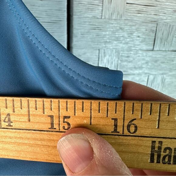 Shapermint Essentials Knot-Front Swimsuit Dress aqua modest beach summer coastal - Picture 6 of 10